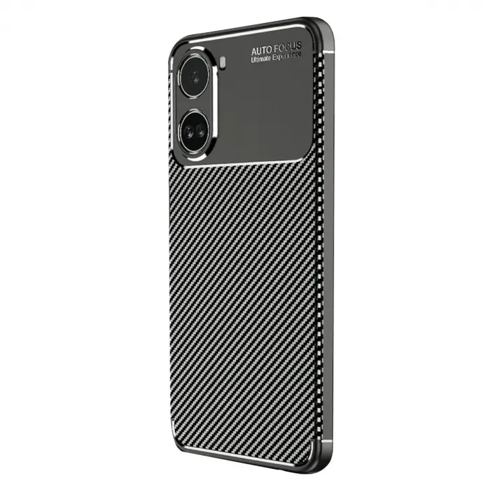 Po X7 Pro Kılıf Auto Fus Karbon Kapak - Siyah