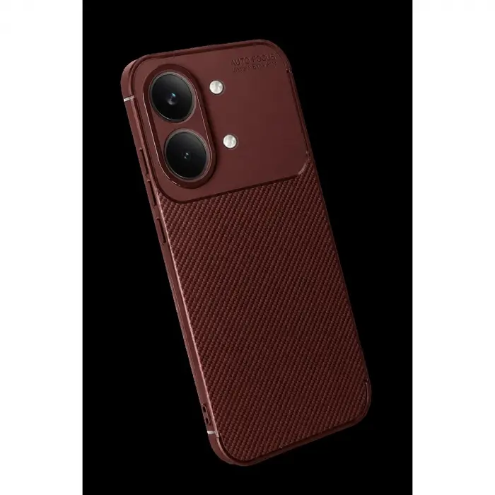 Po X8 Pro Max Auto Fus Karbon Kapak - Bordo