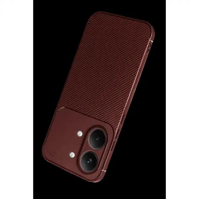 Po X8 Pro Max Auto Fus Karbon Kapak - Bordo