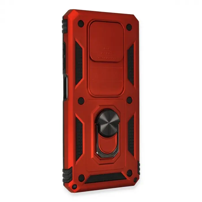 Pohone X3 Kılıf Pars Lens Yüzüklü  - Kırmızı