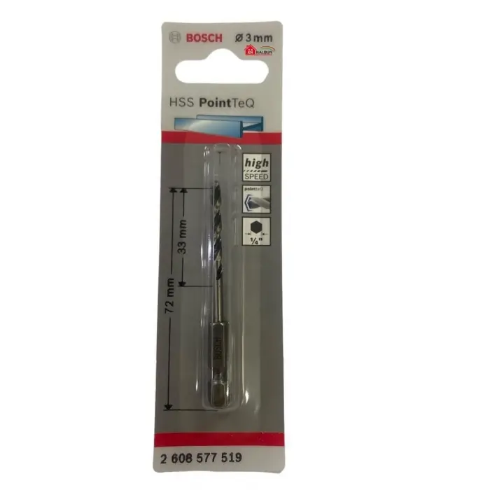 Pointteq Altıgen Şaftlı Hss Matkap Ucu 3 mm