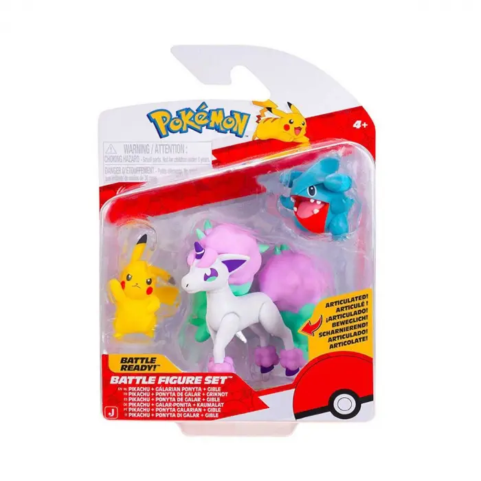 POK 95155-F Pokemon Battle 3lü Figür Seti Asorti