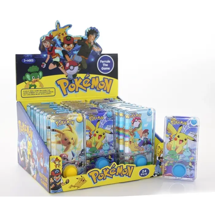 Pokemon Baskılı Sulu Oyun - Tek Butonlu Dikdörtgen Su Oyunu Alk4003