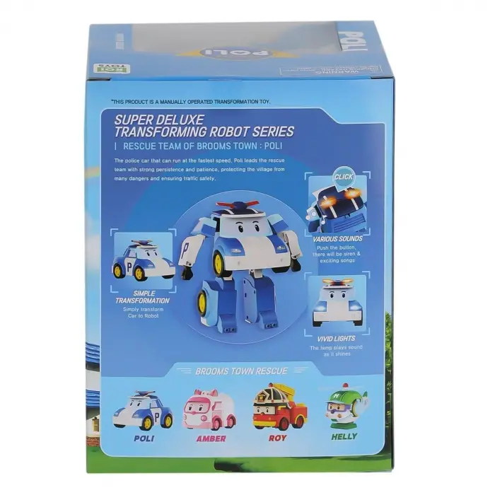 POLI MRT-685 Sesli ve Işıklı Robar Poli Büyük Transforming Robot Poli