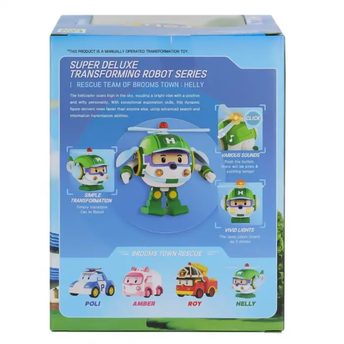 POLI MRT-688 Sesli ve Işıklı Robocar Poli Büyük Transforming Robot Helly -Necotoys