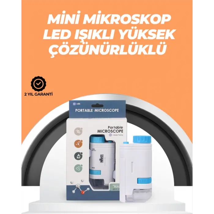 Portatif El Mikroskop – LED Işıklı Aynı Anda Net Odaklama