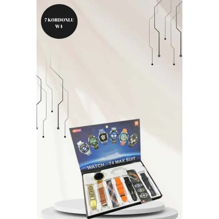 Powerbank Bluetooth Kulaklık Ve Akıllı Saat 7 Kordonlu Metal Kordon Plastik Kordon