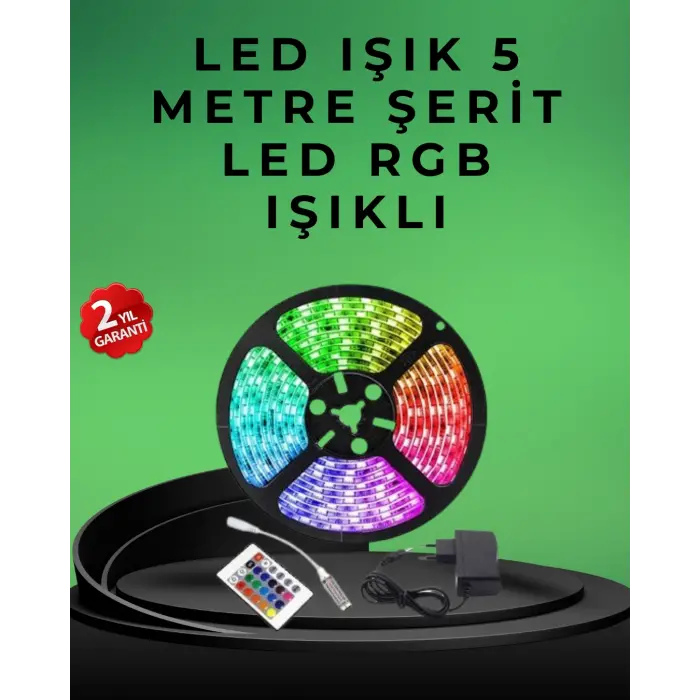 Pratik Kurulumlu 5 Metre Kumandalı Şerit LED