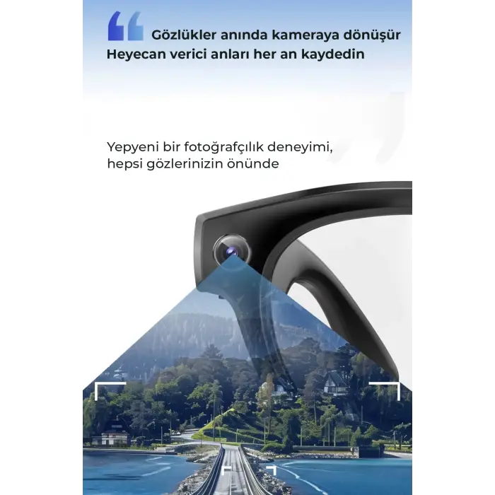 Pro Max Akıllı Gözlük Kameralı Yapay zeka,Müzik dinleme,telefon ile konuşma bluetooth