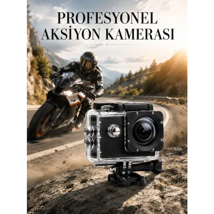 Profesyonel 4K Aksiyon Kamerası Geniş Açılı WiFi Destekli