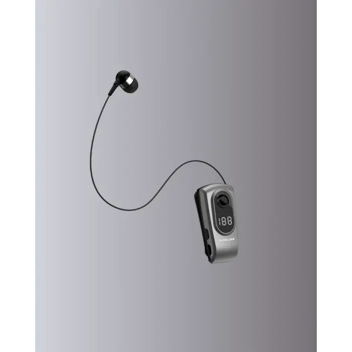 Profesyonel Bluetooth Kulaklık – Klipsli, Titreşimli, Dijital Göstergeli