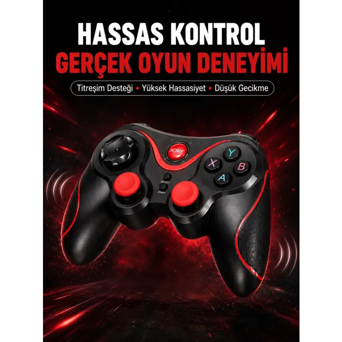 Profesyonel Oyuncu Kablosuz Gamepad Çoklu Cihaz Desteği