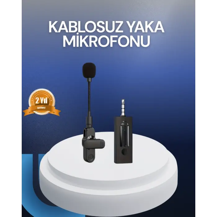 Profesyonel Ses Kayıt İçin Kablosuz Mini Yaka Mikrofonu