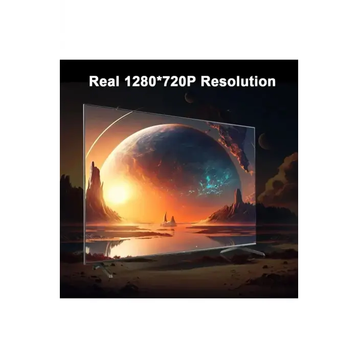 Projektör 4K Android 11 Dual Wifi6 260ANSI BT5.0 1080P 1280x720 çözünürlük destekli