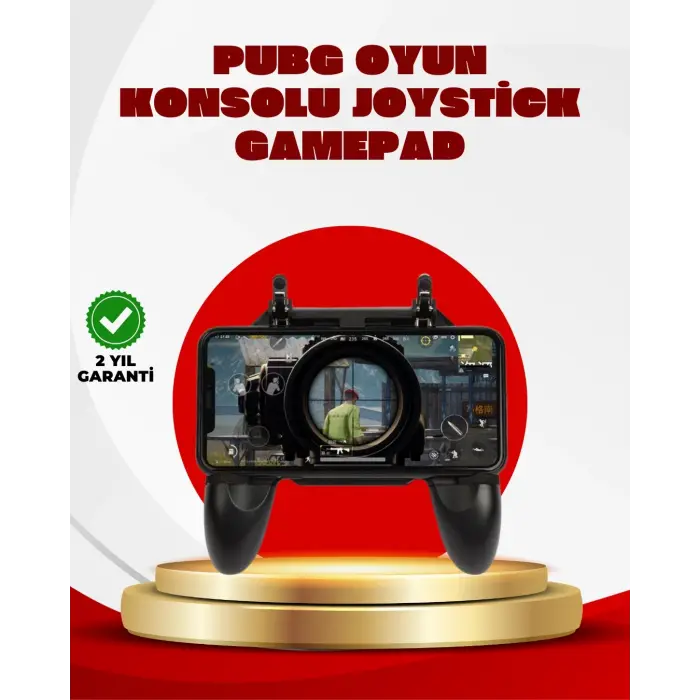 PUBG Mobile Uyumlu Joystick ve Parmak Tetikli Oyun Gamepadi