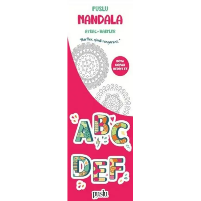 Puslu Mandala Çuk Ayraç - Harfler