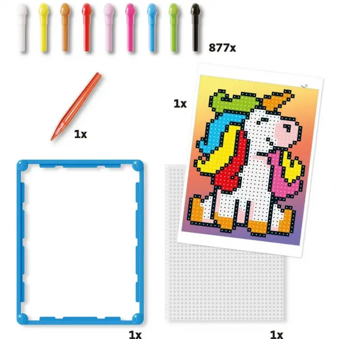 Quercetti Pixel Sanatı Unicorn 877 Parça