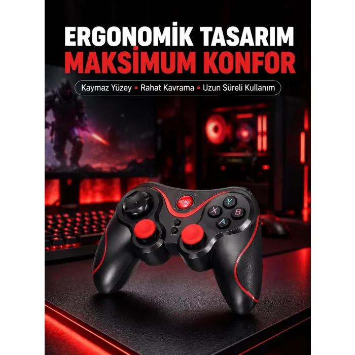 Rahat Kavrama ve Düşük Gecikme Teknolojili Gamepad