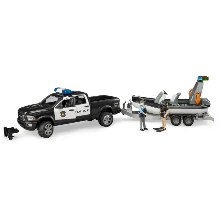 Ram 2500 Polis Aracı,Römork,Zodyak, 2 Figür Ve Aksesuarlar