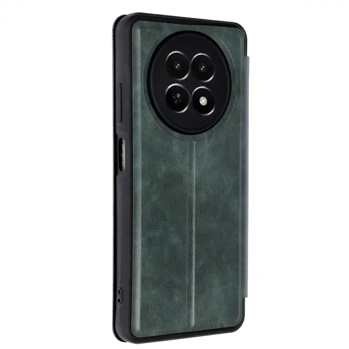 Realme 12 5g Kılıf Flip Cover - Koyu Yeşil