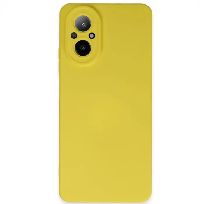 Realme 12 Lite Kılıf Nano İçi Kadife Silikon - Sarı