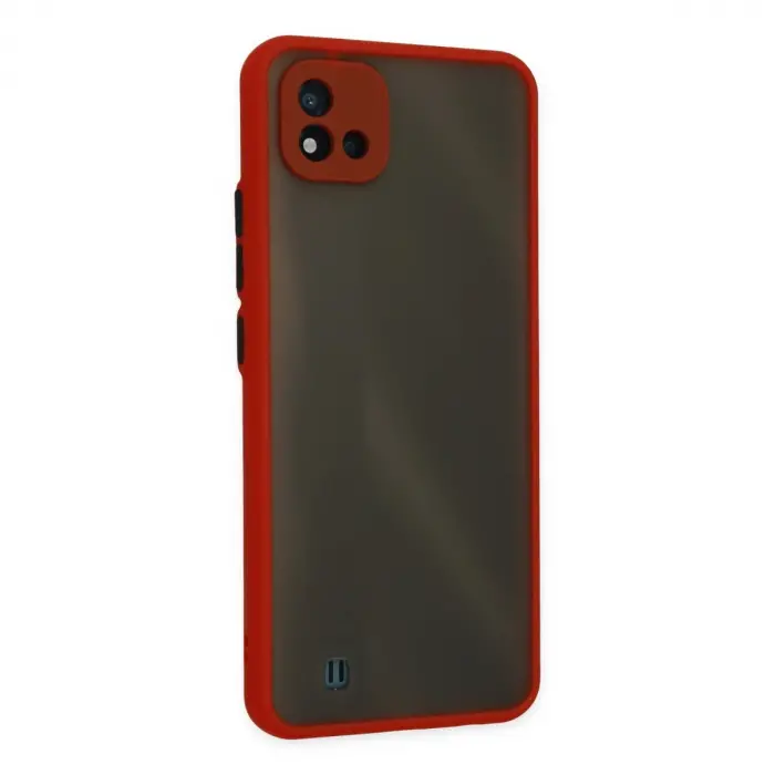 Realme C11 2021 Kılıf Montreal Silikon Kapak - Kırmızı