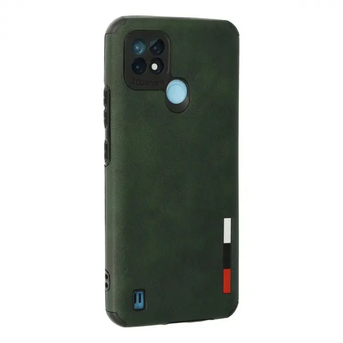 Realme C21 Kılıf Loop Deri  - Yeşil