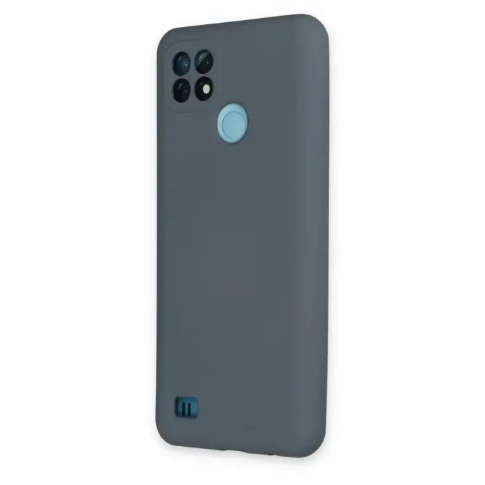 Realme C21 Kılıf Nano İçi Kadife  - Gri
