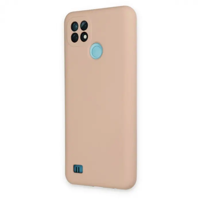 Realme C21 Kılıf Nano İçi Kadife  - Pudra