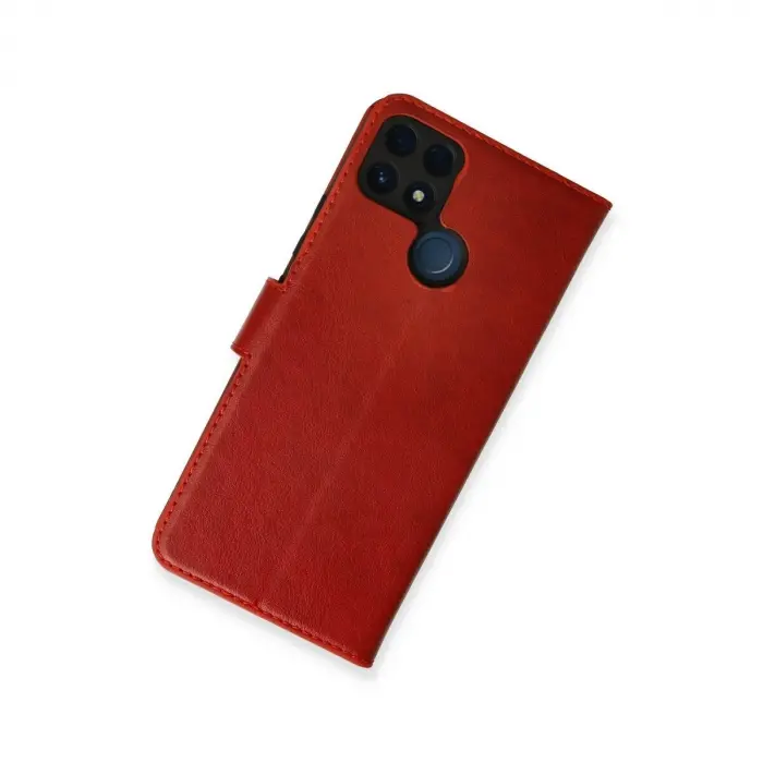 Realme C25 Kılıf Trend S Plus Kapaklı Kılıf - Kırmızı