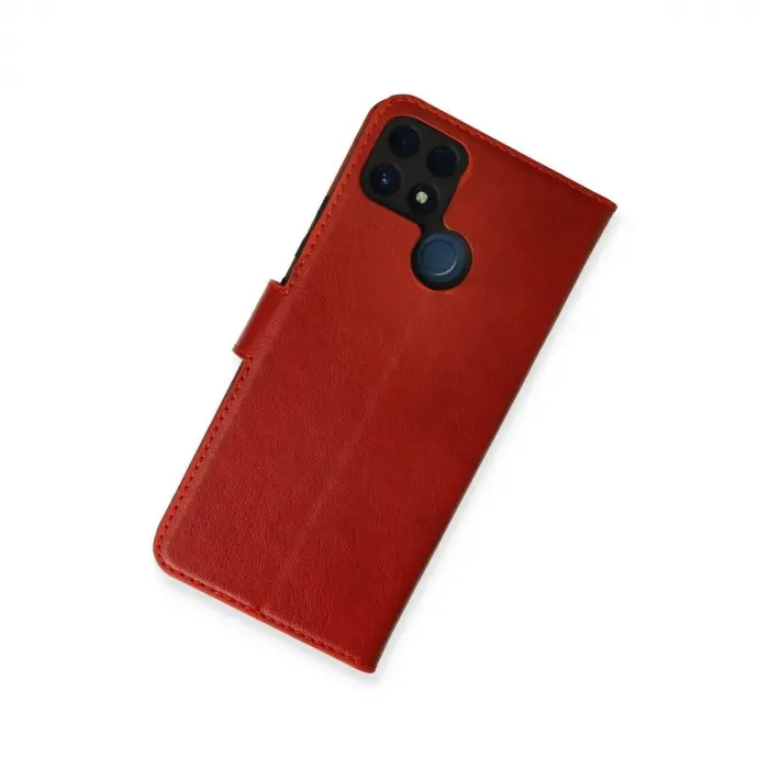 Realme C25 Kılıf Trend S Plus Kapaklı Kılıf - Kırmızı