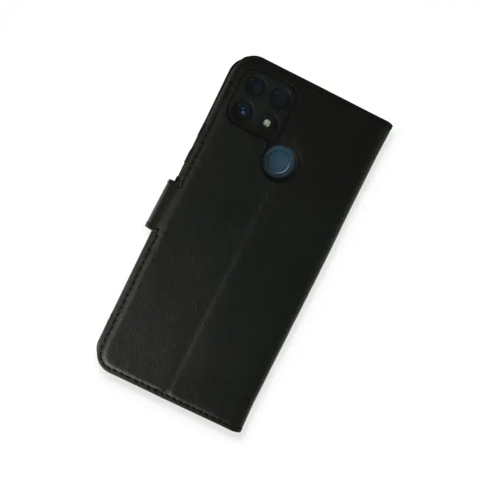 Realme C25 Kılıf Trend S Plus Kapaklı Kılıf - Siyah
