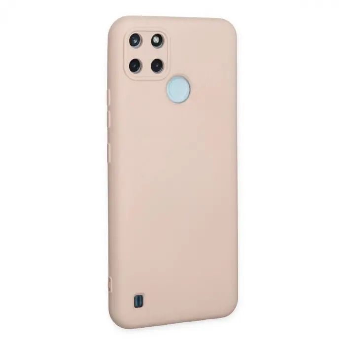 Realme C25y Kılıf Nano İçi Kadife  - Pudra