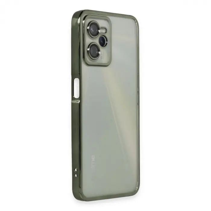 Realme C35 Kılıf  Lensli  - Yeşil