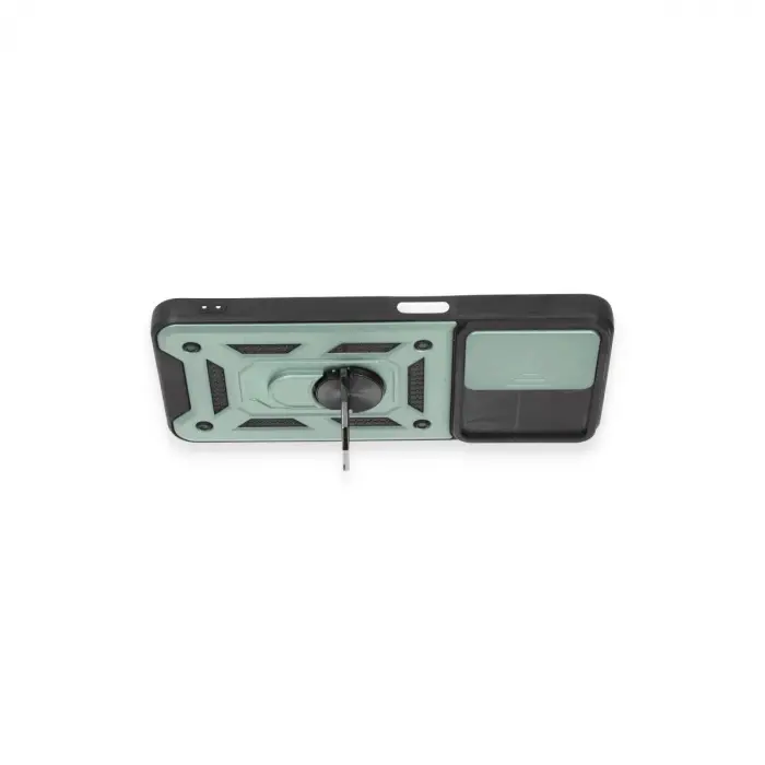 Realme C35 Kılıf Pars Lens Yüzüklü  - Yeşil