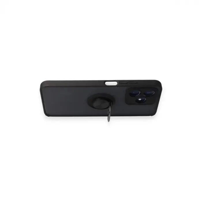 Realme C53 Kılıf Montreal Yüzüklü  Kapak - Siyah