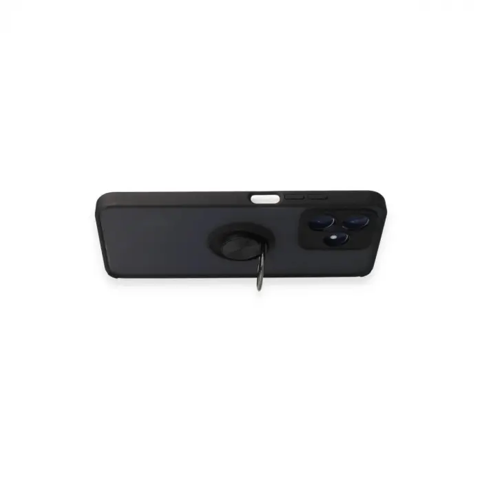 Realme C53 Kılıf Montreal Yüzüklü  Kapak - Siyah