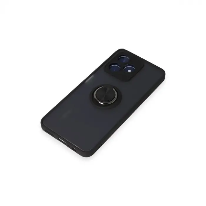 Realme C53 Kılıf Montreal Yüzüklü  Kapak - Siyah