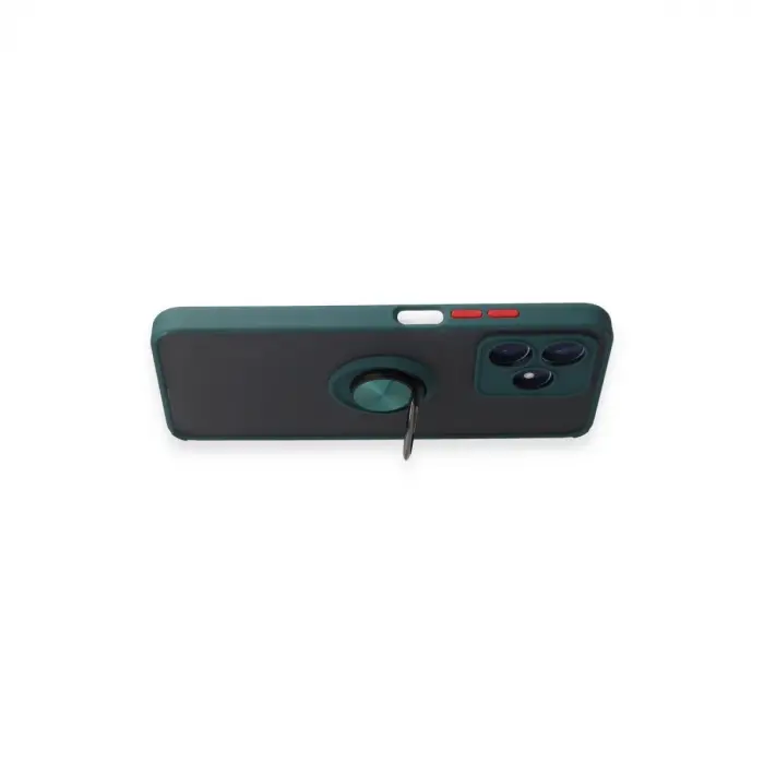 Realme C53 Kılıf Montreal Yüzüklü  Kapak - Yeşil