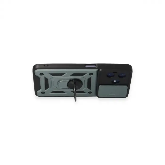 Realme C53 Kılıf Pars Lens Yüzüklü  - Yeşil