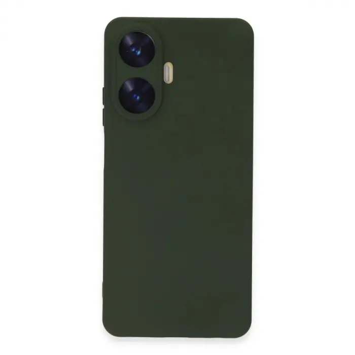 Realme C55 Kılıf Nano İçi Kadife  - Koyu Yeşil