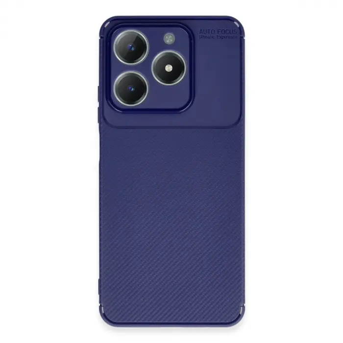 Realme C61 Kılıf Auto Fus Karbon Kapak - Lacivert