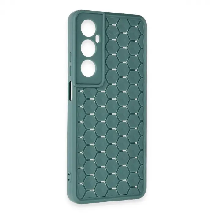 Realme C65 Kılıf Petek  Kapak - Koyu Yeşil