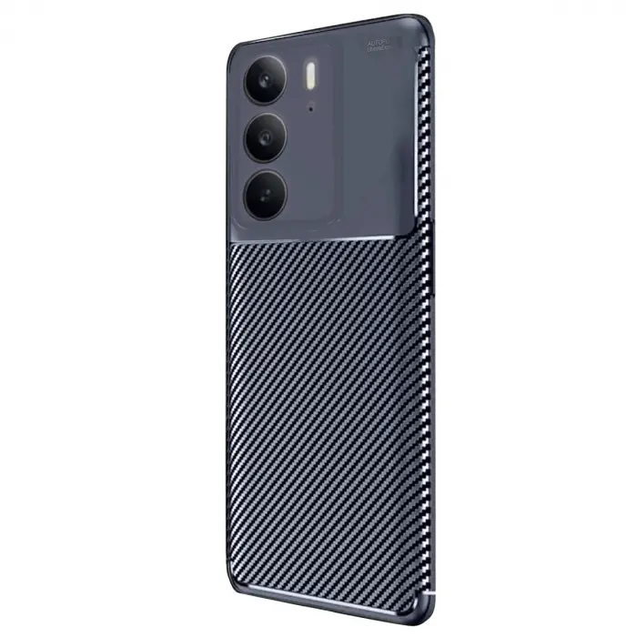 Realme C75 4g Auto Fus Karbon Kapak - Lacivert
