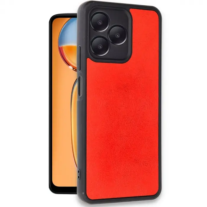 Realme Note 50 4g Kılıf Aras Deri Kapak - Kırmızı