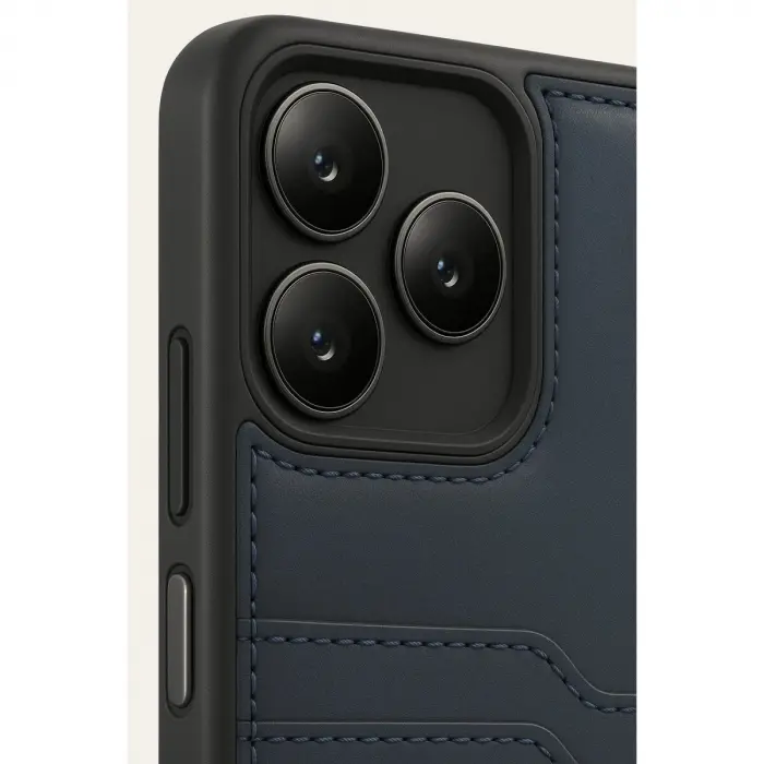 Realme Note 50 4g Kılıf Sara Kartvizitli Deri Kılıf - Lacivert