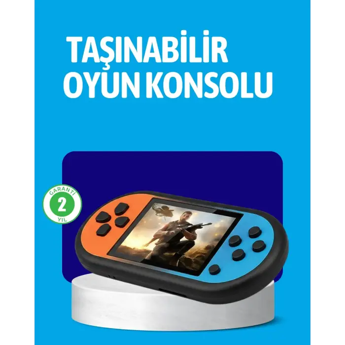 Retro 520 Oyunlu Taşınabilir Konsol HD Ekran USB Şarjlı