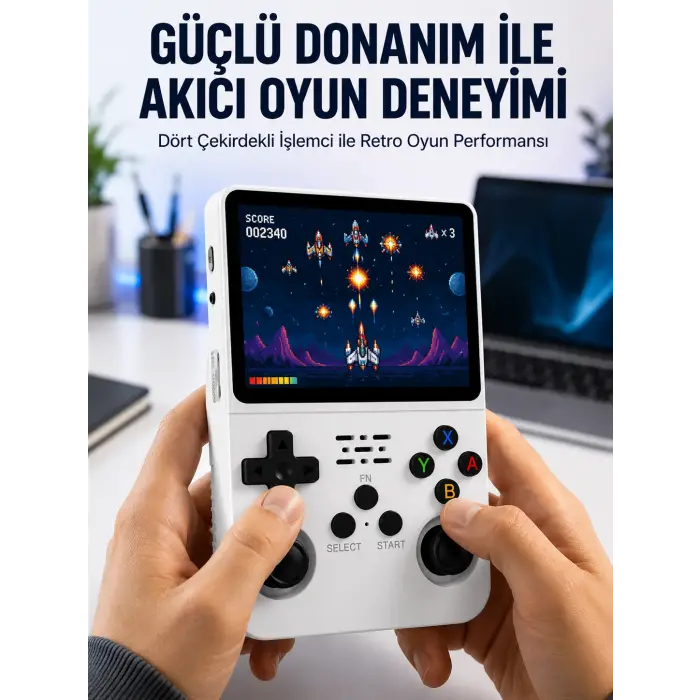 Retro El Konsolu 64 GB – 15.000 Oyun, Geniş Platform Desteği, 3.5” IPS Ekran Yeni Nesil