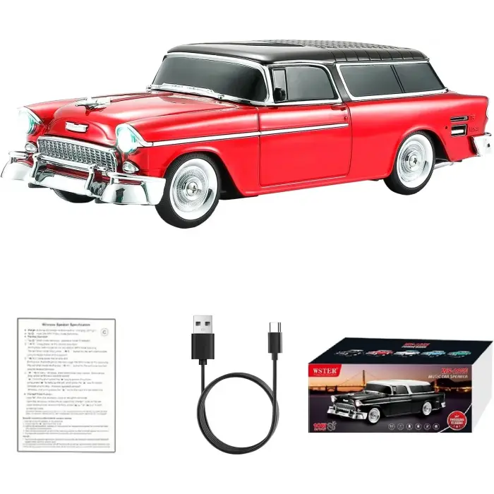 Retro Klasik Araba Bluetooth Hoparlör Kablosuz Hd Ses Fm Radyo Yg-1955 Bx40