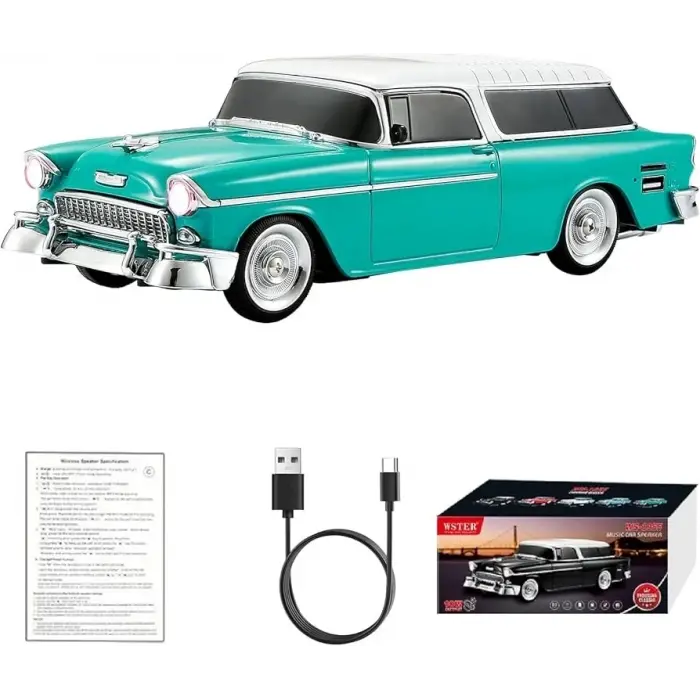 Retro Klasik Araba Bluetooth Hoparlör Kablosuz Hd Ses Fm Radyo Yg-1955 Bx40